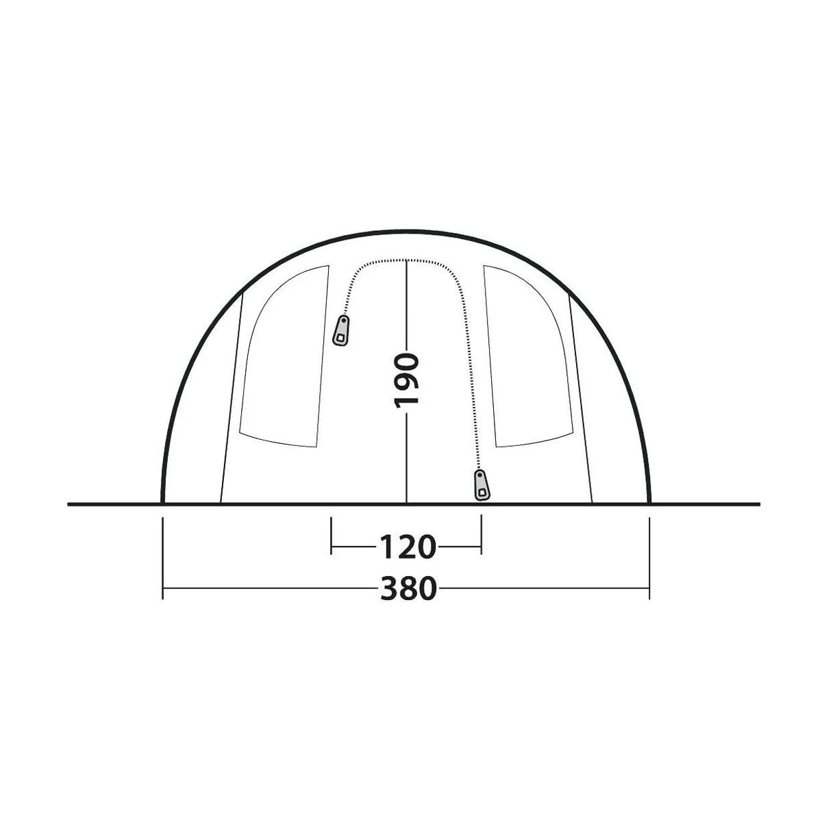 Outwell Rockwell 6 Pole Tent Blue 6 Person - Image 7