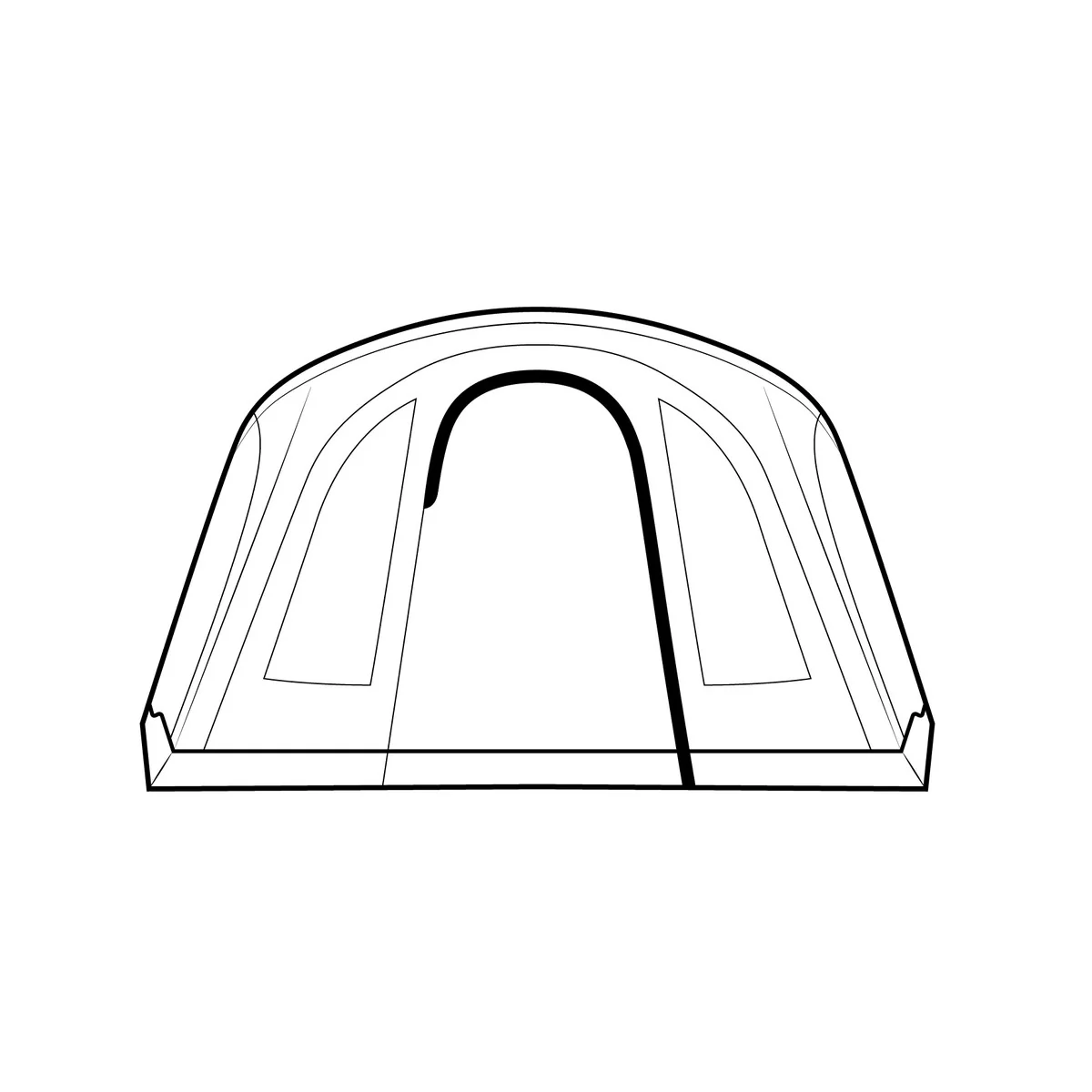 Outwell Sacramento 4 Air 4 Berth Four Room Tunnel Tent - Image 14