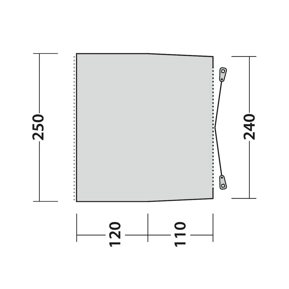 Outwell Sleep Annexe Cross PowerAir 4 Berth Annexe - Image 5