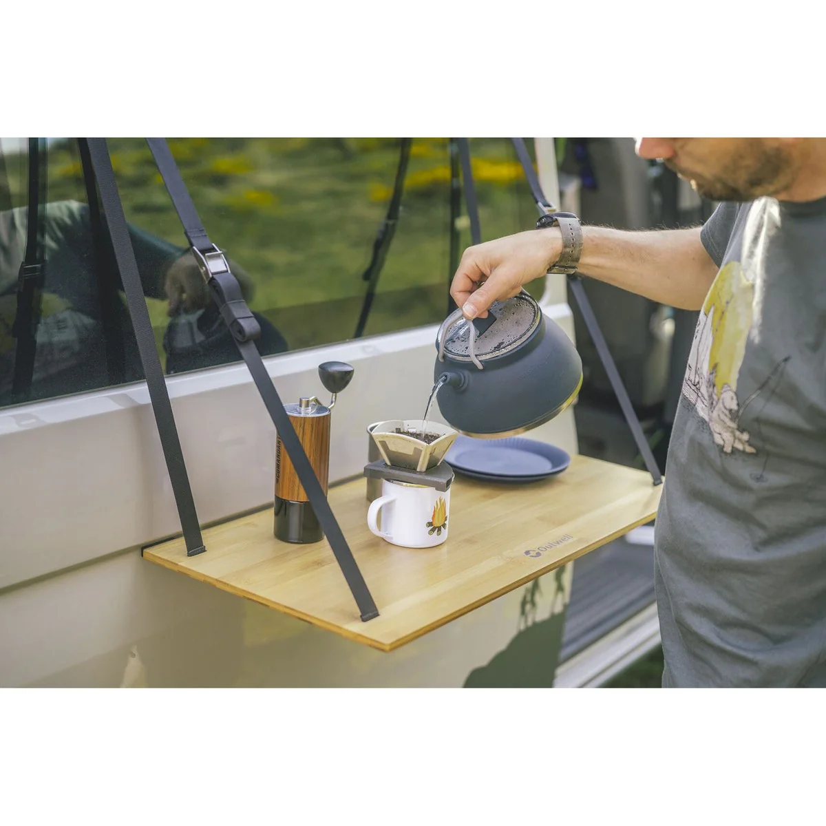 Outwell Van FlexDeck Campervan Side Door Hanging Table Awning - Image 2
