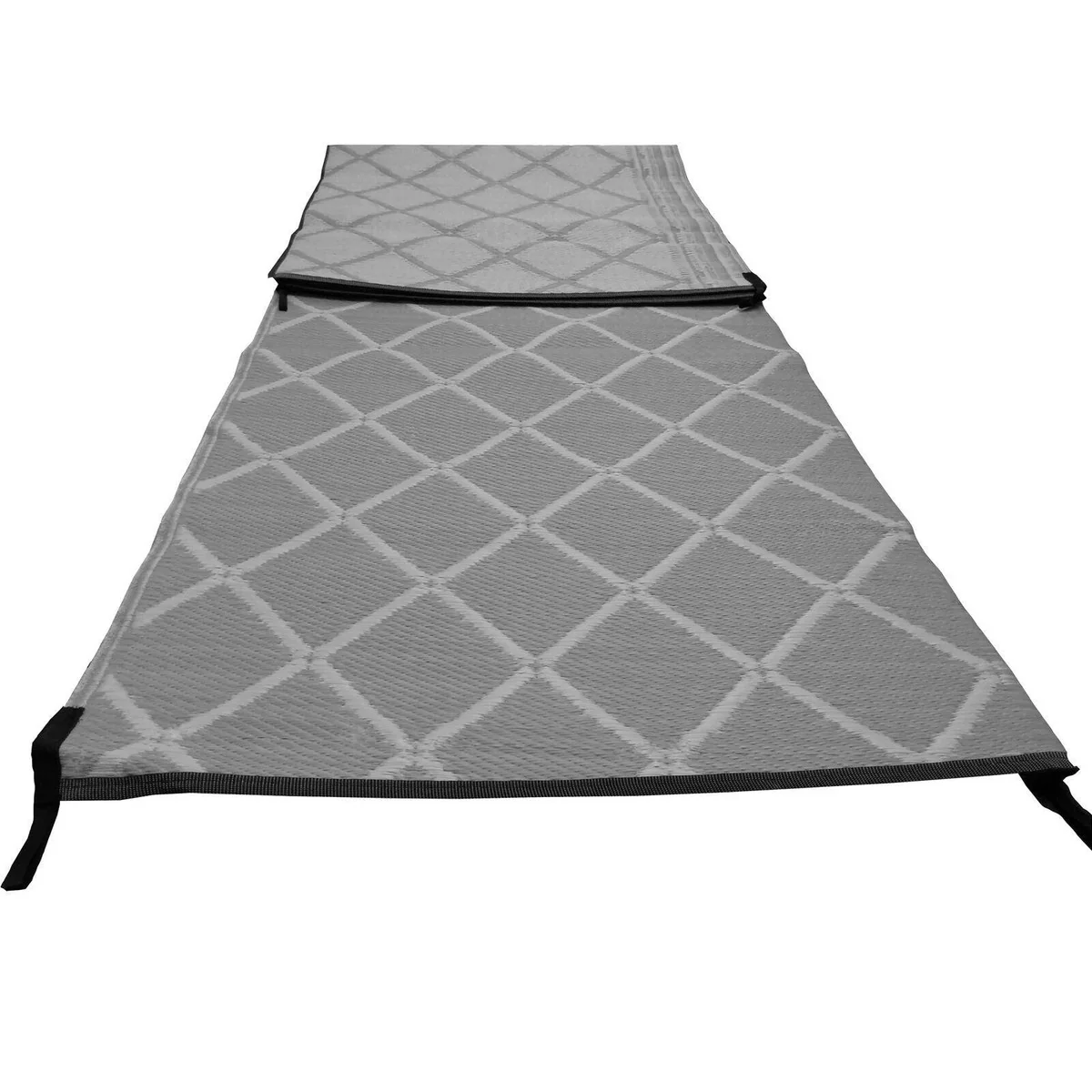 Paradise 2.5 X 7.0M Luxury Awning Carpet Moroccan Style Ground Sheet Grey - Image 2
