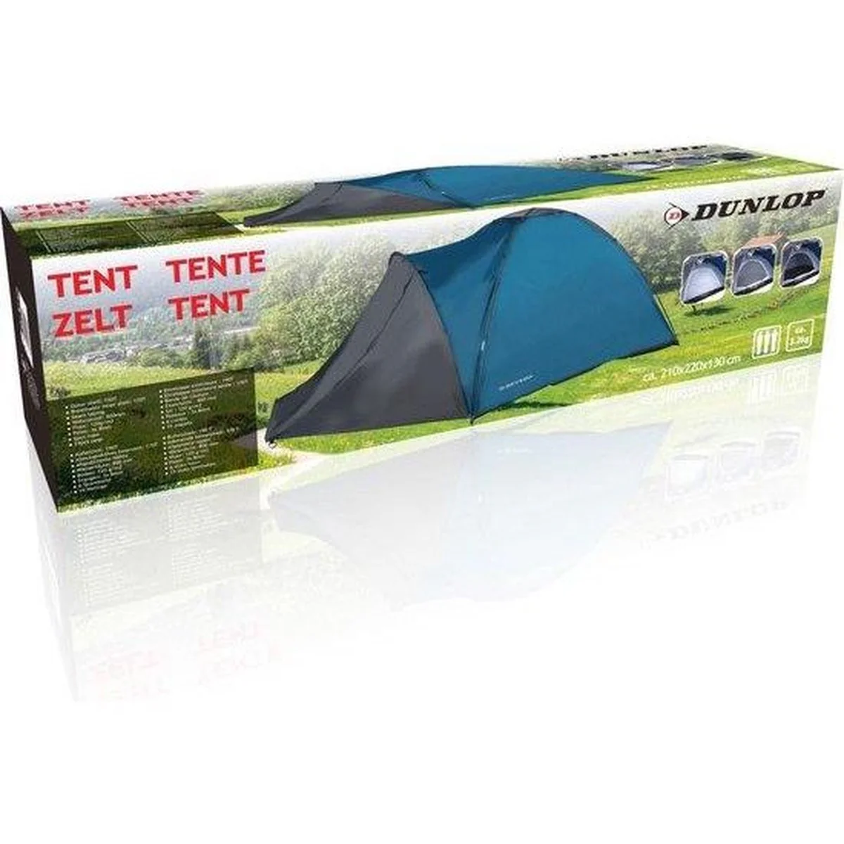 Dunlop 2-3 Man Tent with Porch - Image 5