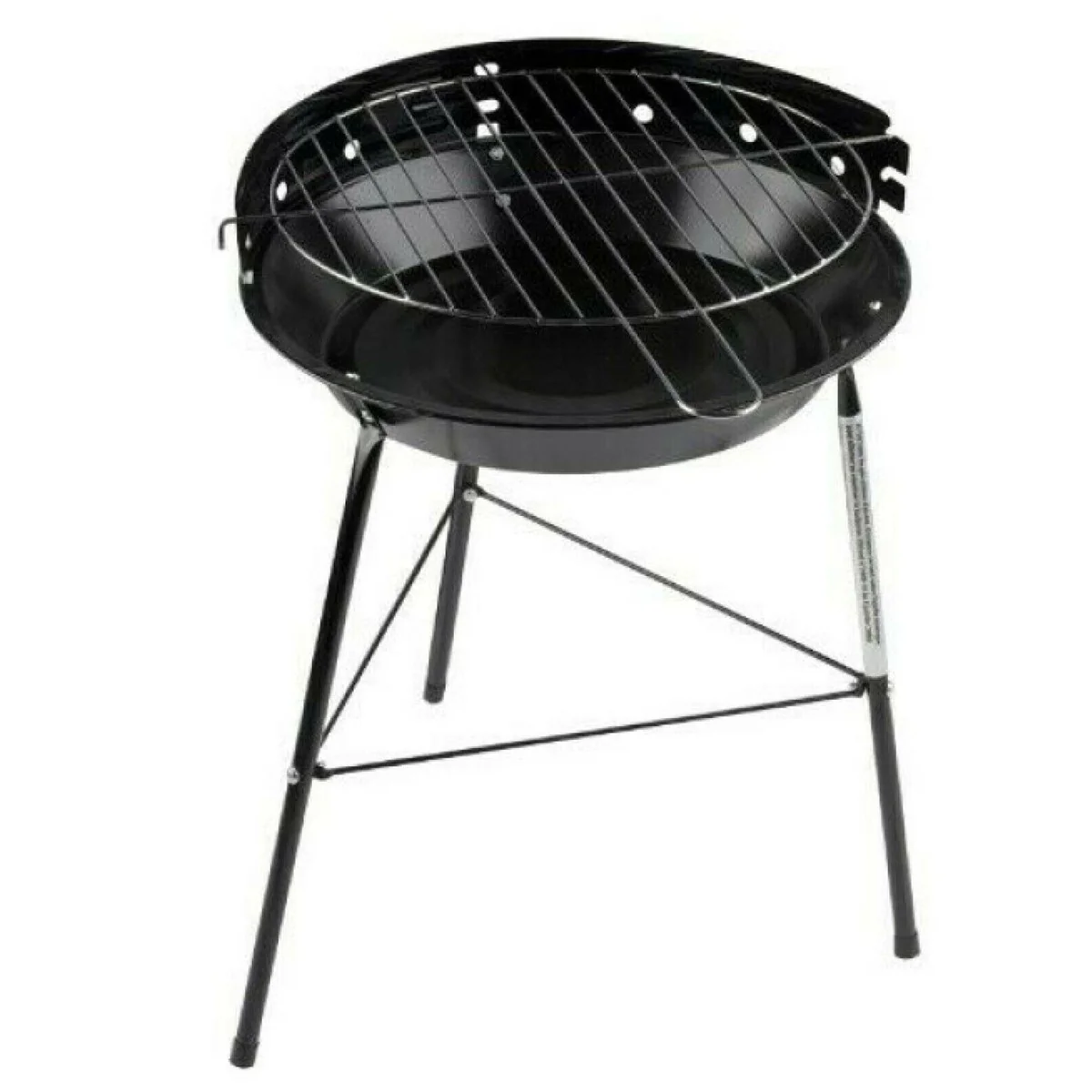 Portable 33cm Round Charcoal BBQ Grill for Outdoor Cooking in Garden or Patio