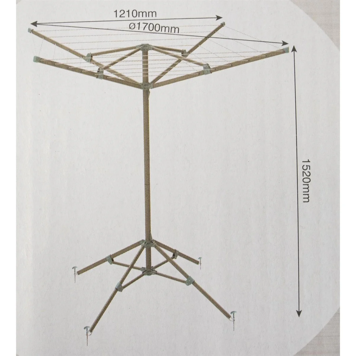 Portable 4 Arm Aluminium Clothes Line Camping Caravan Washing Airer Dryer - Image 6