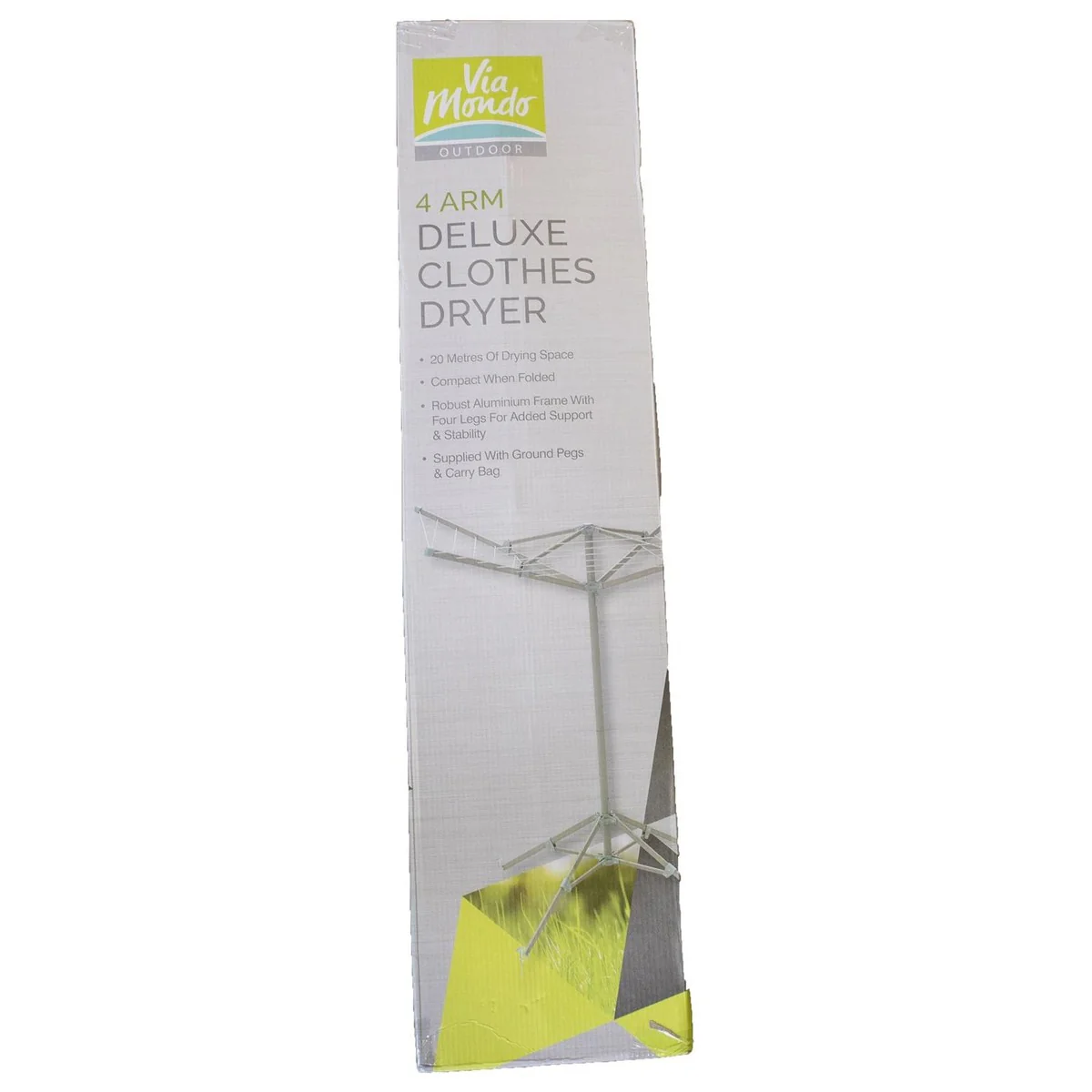 Portable 4 Arm Aluminium Clothes Line Camping Caravan Washing Airer Dryer - Image 7