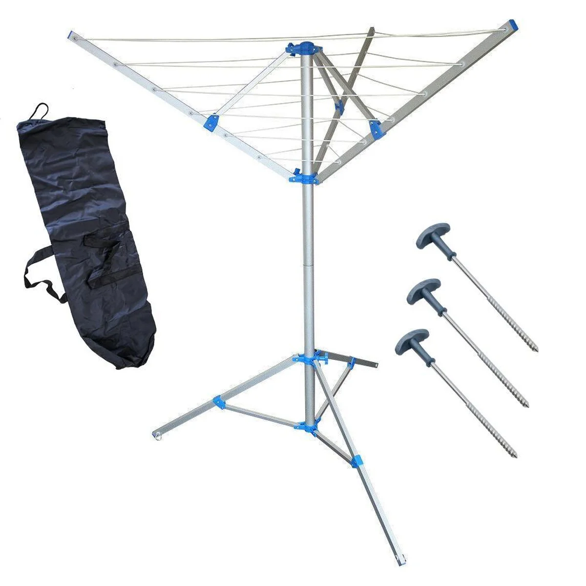 Portable Aluminium Clothes Line Via Mondo Camping Caravan Washing Airer Dryer - Image 3