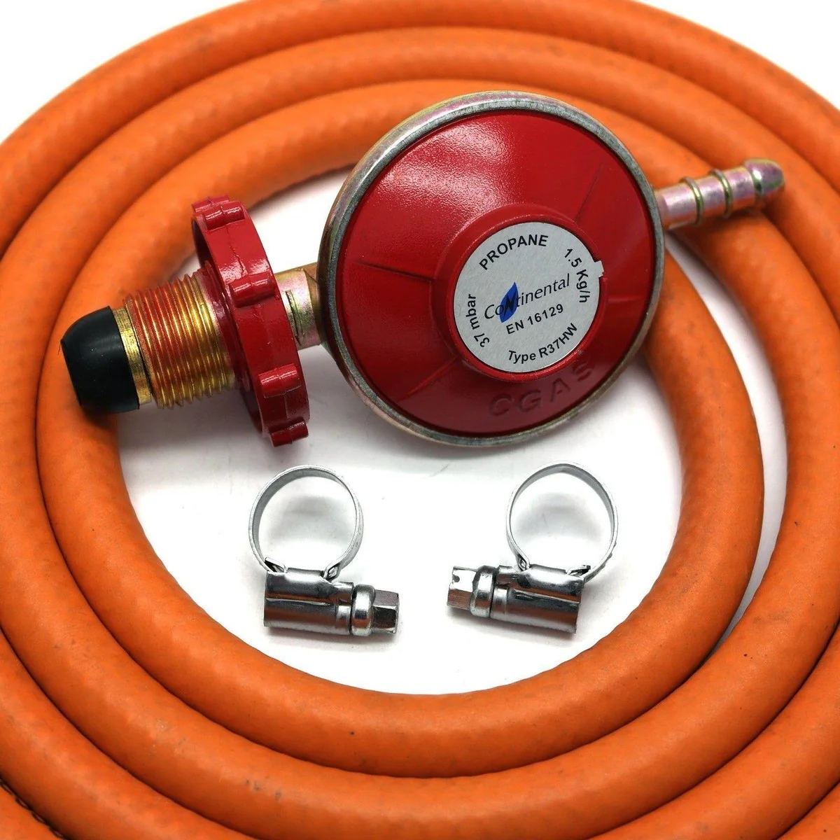 Propane Regulator Hand Wheel & Hose Clip Kit 2 Clips Caravan Gas Bottle Camping - Image 5