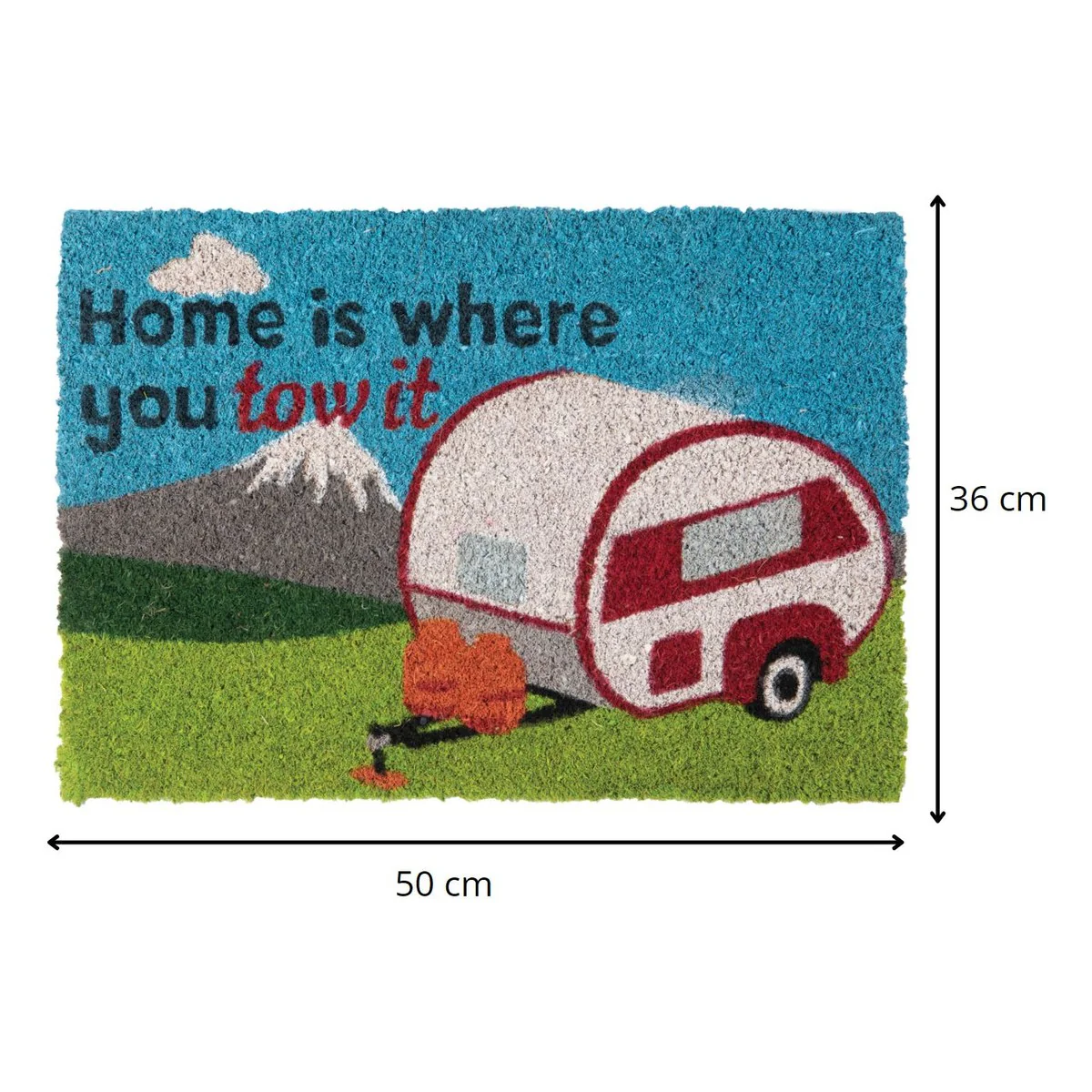 Quest Caravan Door Mat Home Is Where You Park It Outdoor Heavy Duty Coir - Image 4