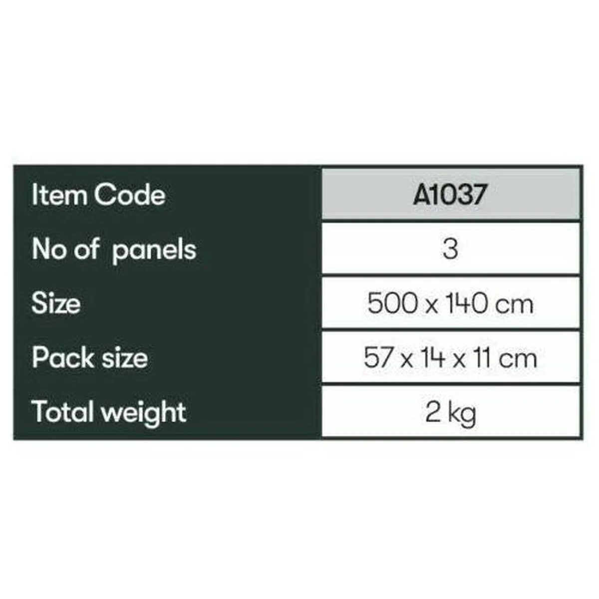 Quest Falcon 500  Windbreak Camping Fishing Caravan Portable 500 x 140cm A103 - Image 5