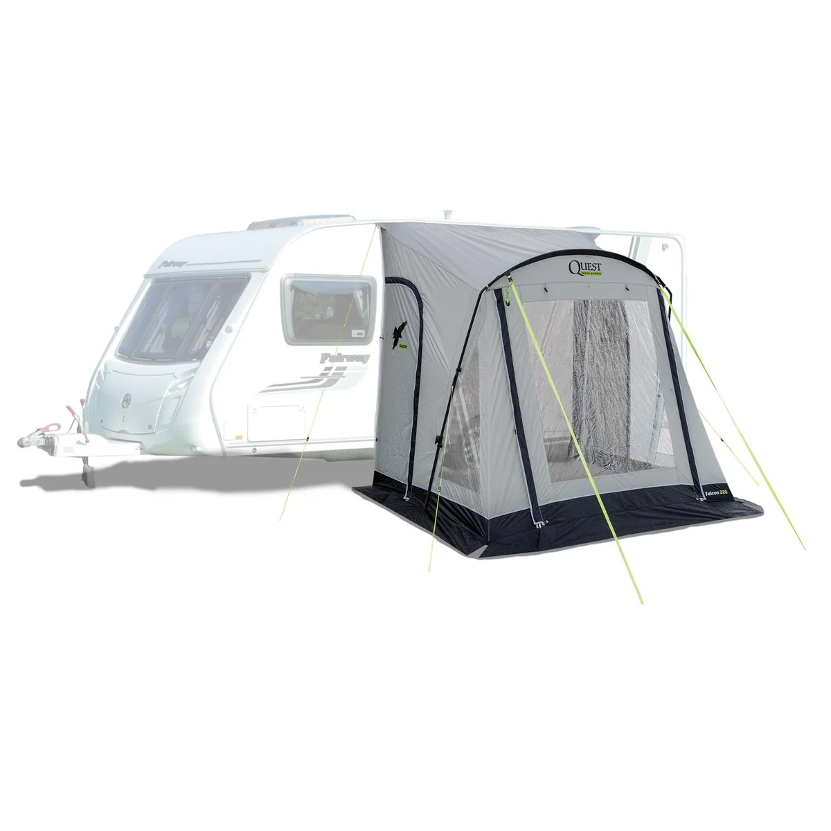 Quest Falcon Pro 220 Poled Porch Caravan Awning Grey