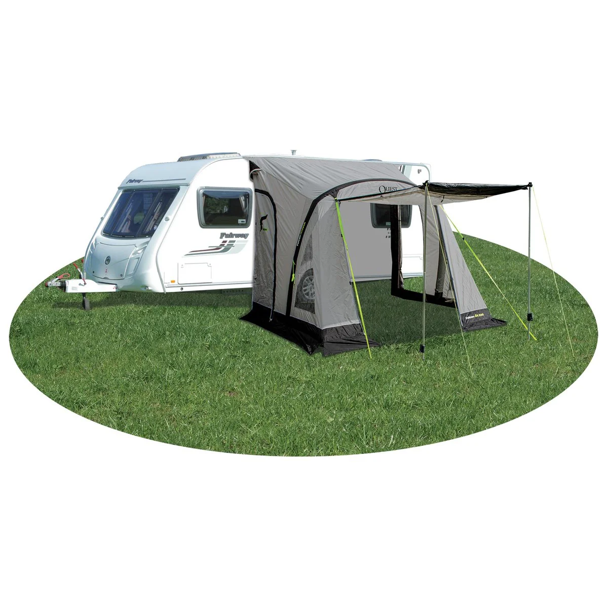 Quest Falcon Pro 260 Air Porch Caravan Awning Grey - Image 2