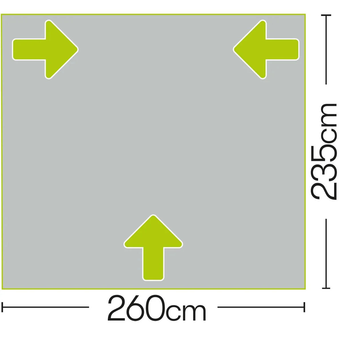 Quest Falcon Pro 260 Air Porch Caravan Awning Grey - Image 6