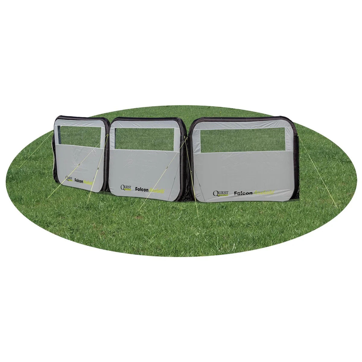 Quest Falcon Pro AirShield 500 Windbreak (3 panels - mid grey) - Image 2