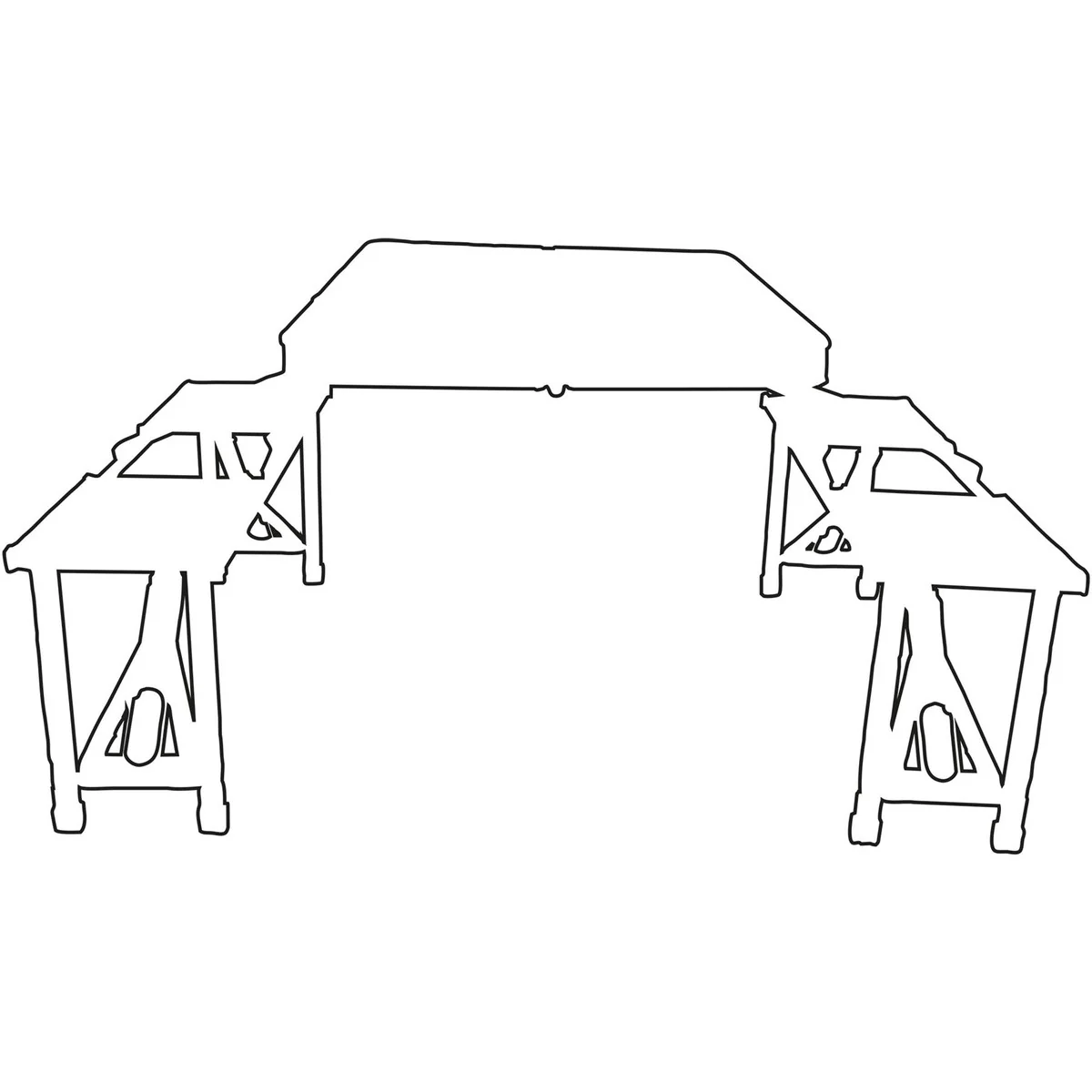 Quest Gloucester Deluxe Folding Picnic Set Table & Bench (Onyx Edition) - Image 3