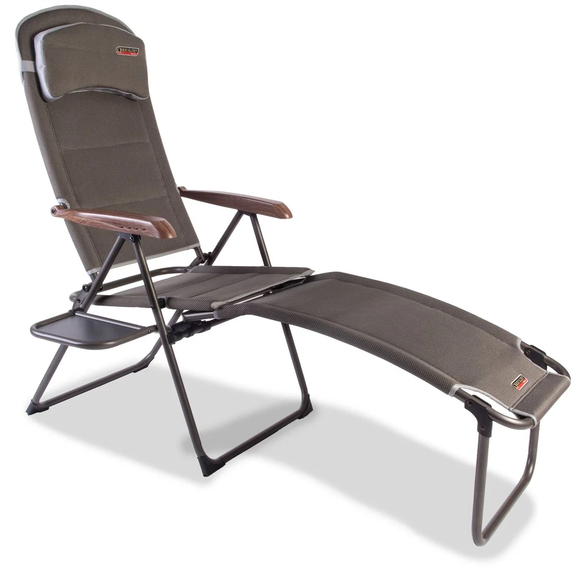 Quest Naples Pro Recline Camping Caravan Chair with Side Table - Image 3