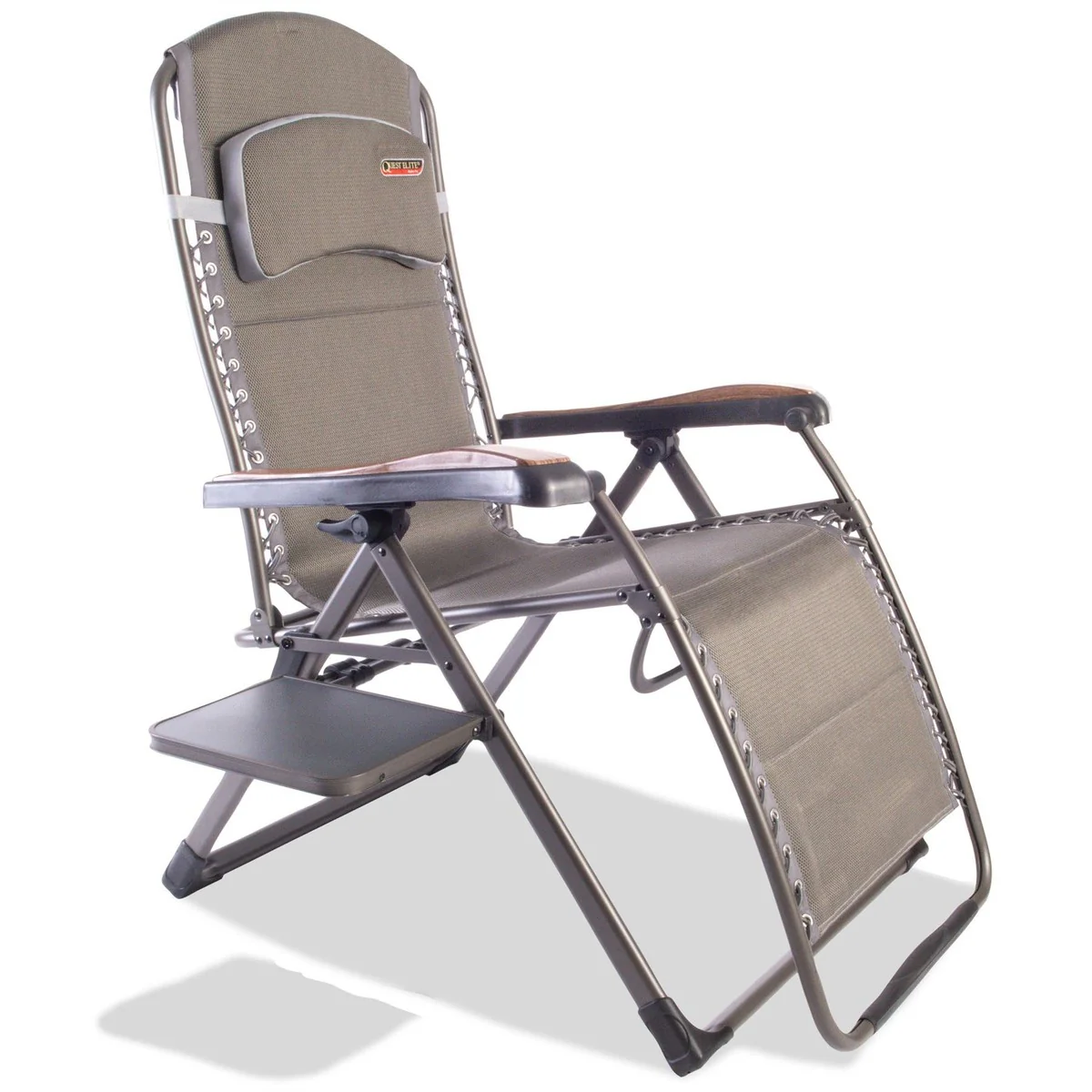 Quest Naples Pro Relax XL Camping Caravan Chair with Side Table