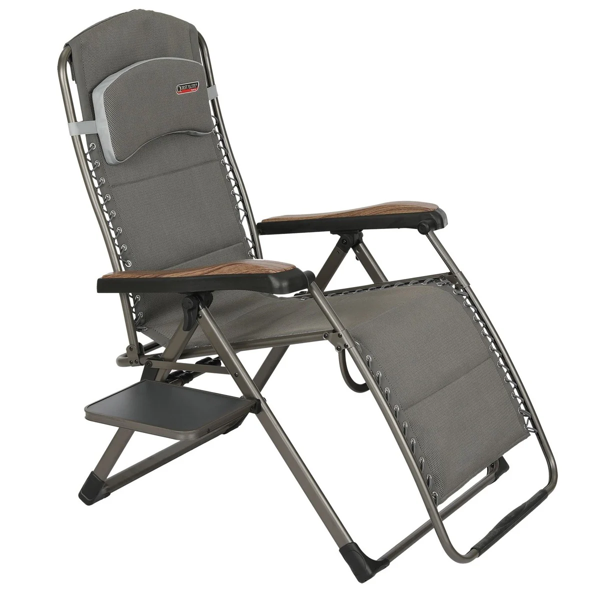 Quest Naples Pro Relax XL Camping Caravan Chair with Side Table - Image 2