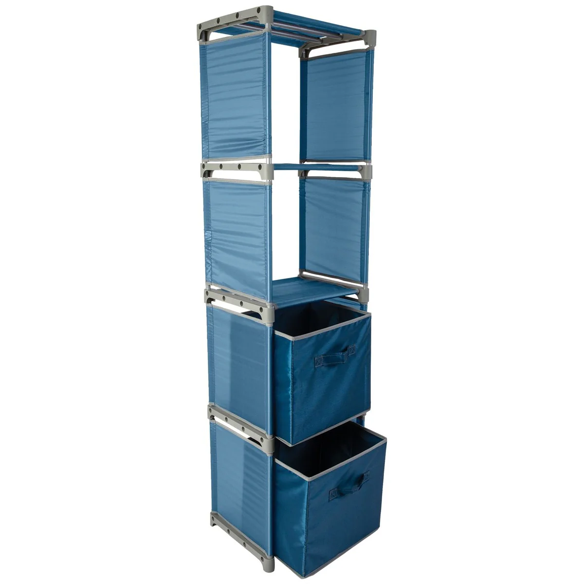 Quest Pack Away Camping Tent Shelf Storage Unit with 2 x Storage Boxes