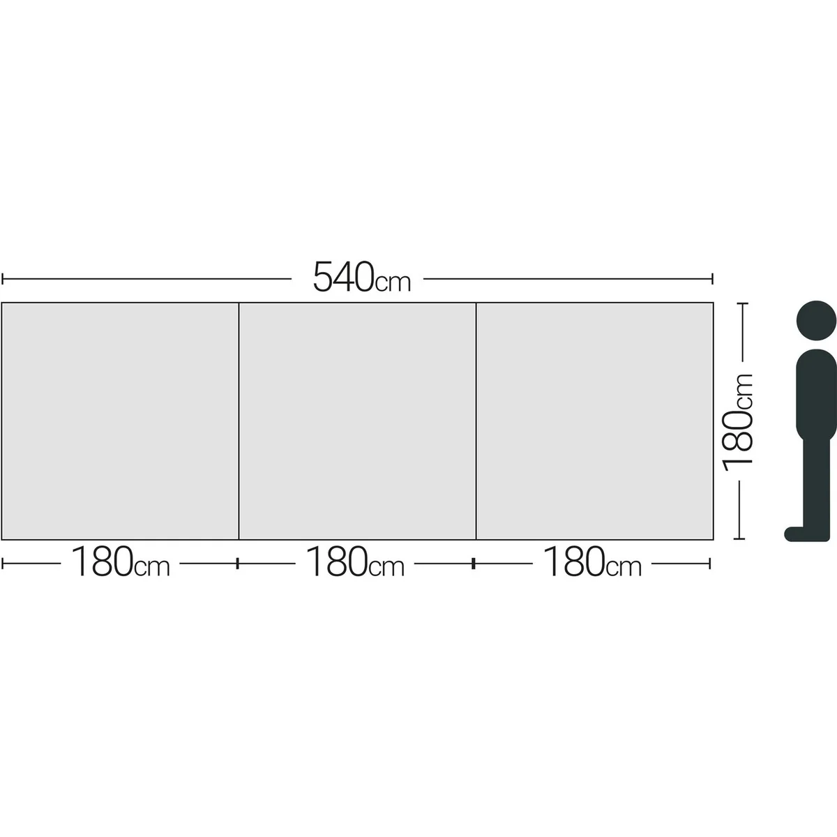 Quest Screen Shield (3 panel) Windbreak 180cm High - Image 5