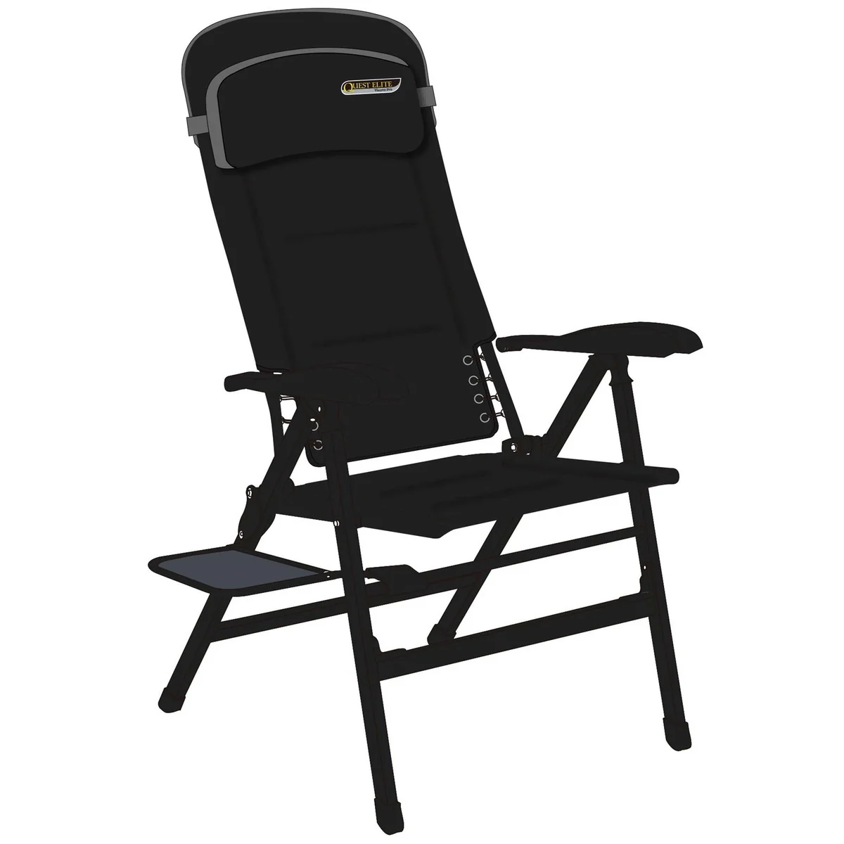 Quest Vienna Pro Comfort Camping Caravan Chair with Side Table - Image 3