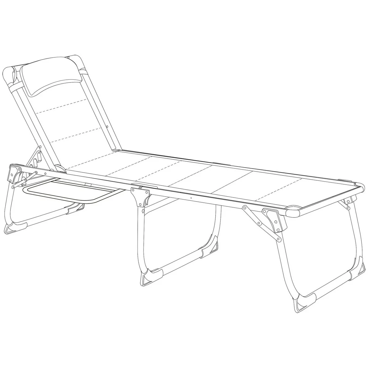 Ragley Pro Lounge bed with side table F1304 - Image 2