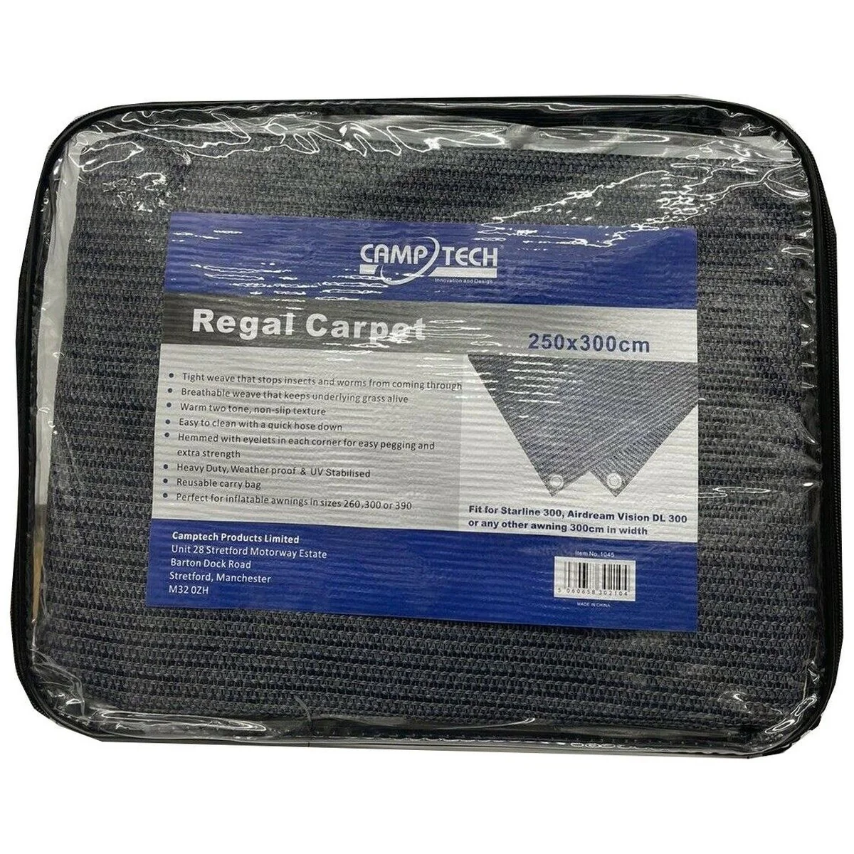 Camptech Regal Camptech Awning Breathable Grey Groundsheet Carpet Matting - 3 x 2.5 m - Image 2