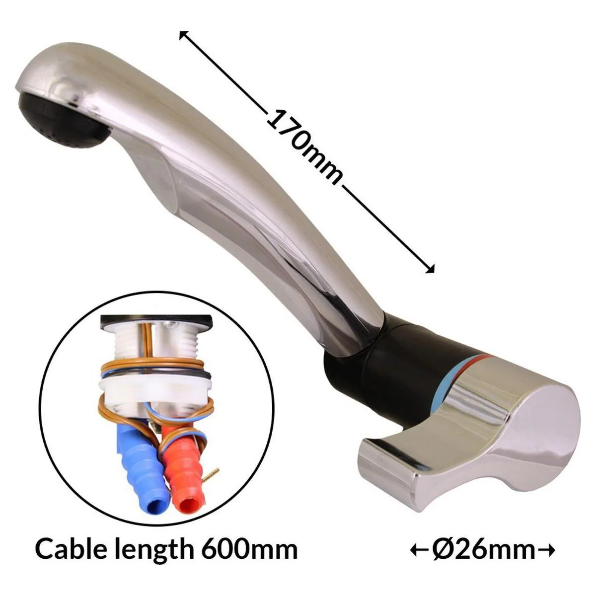 Reich Chrome Lever Mono Mixer Tap for Caravan/Motorhome - Image 3