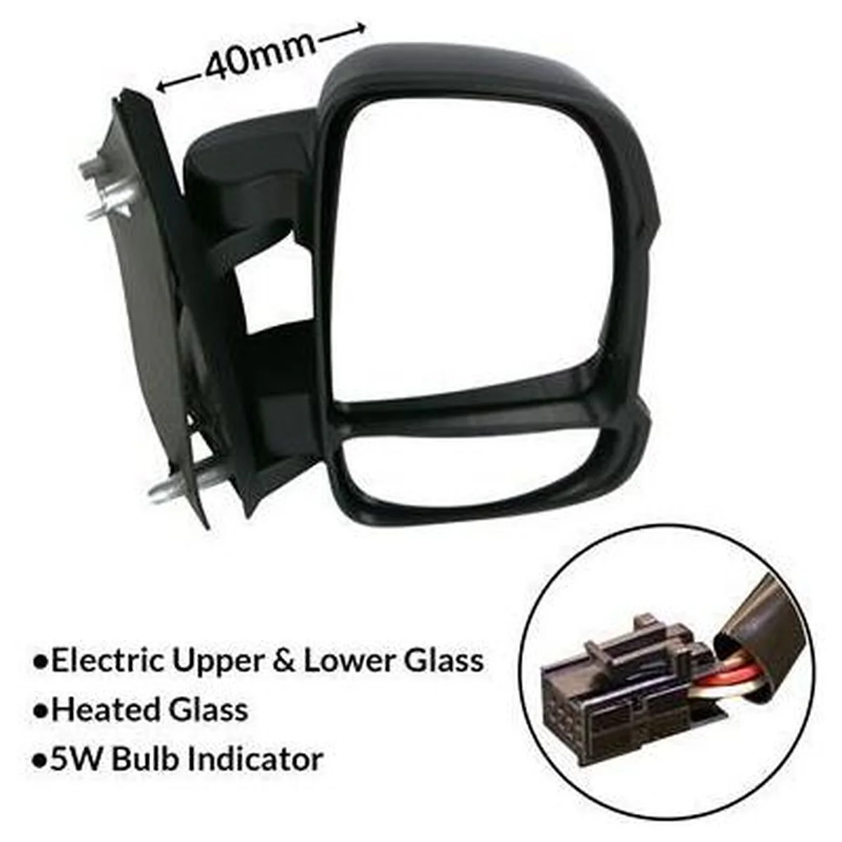 Replacement Mirror Assembly R/H Short Arm Electric 2006-14 Ducato Boxer Jumper DUC