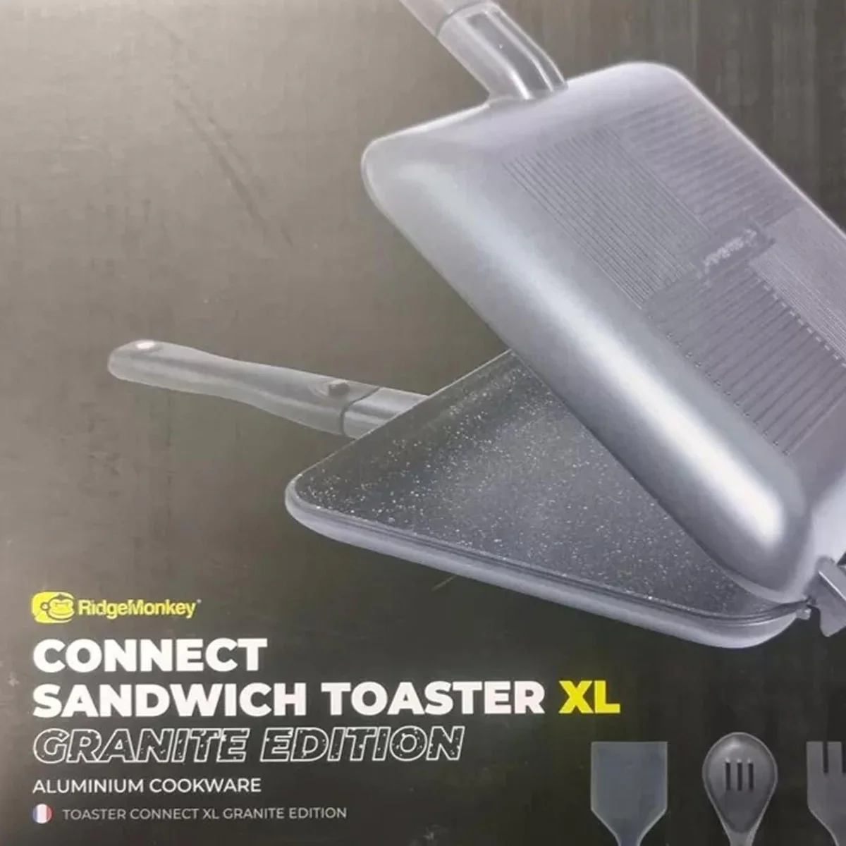 RidgeMonkey Classic Durable Aluminium Non-Stick Sandwich Toaster Granite Edition - Image 7