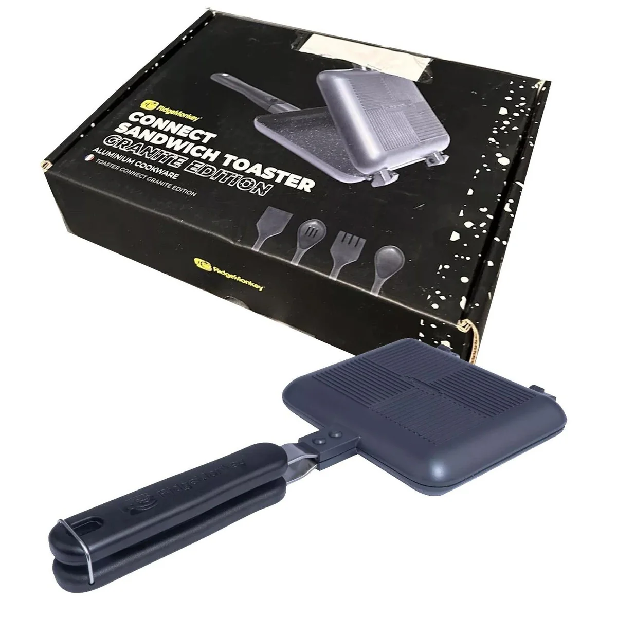 RidgeMonkey Classic Sandwich Toaster XL Granite Edition Camping Outdoor Cooking - Image 6