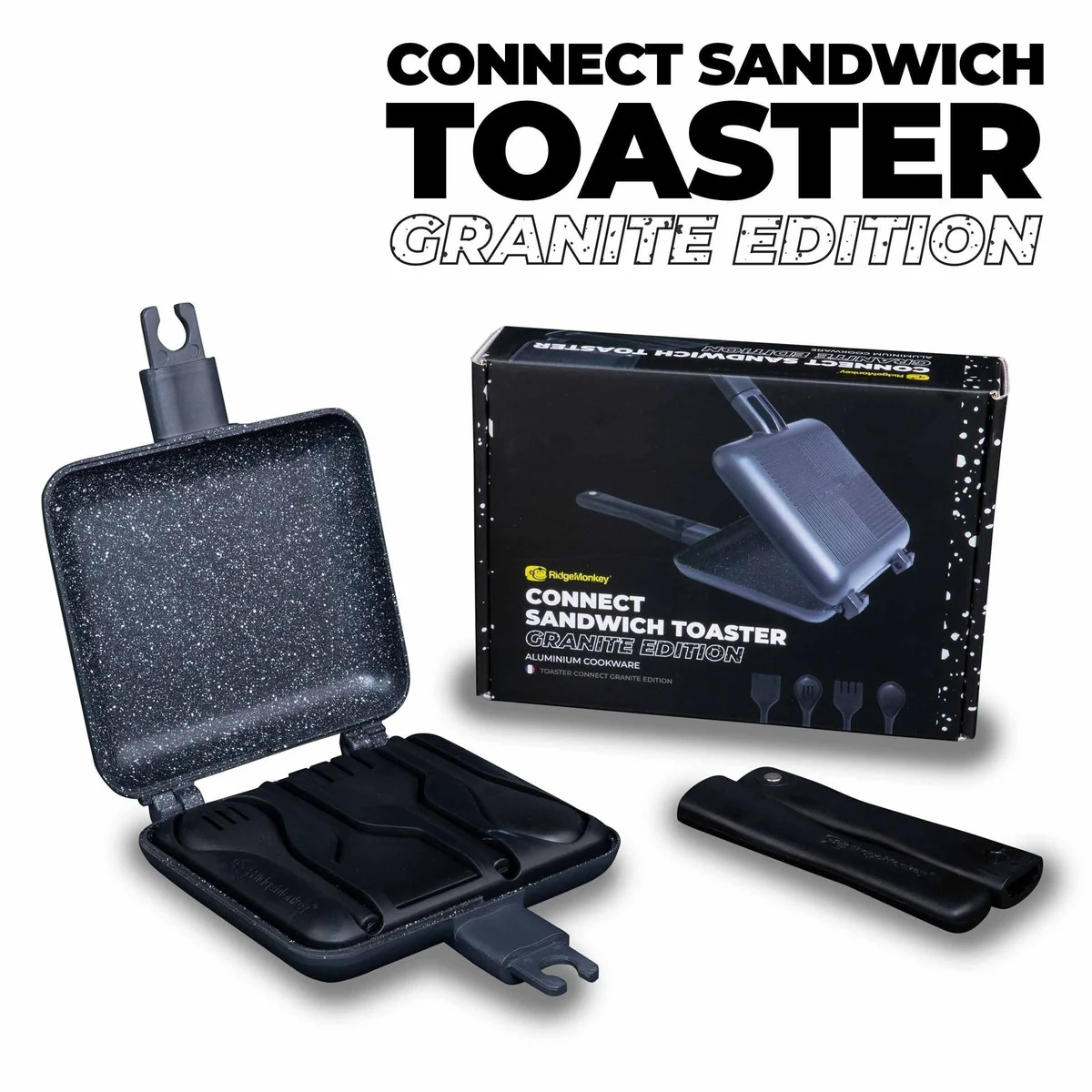 RidgeMonkey Connect Sandwich Toaster Non Stick Detachable Granite Edition - Image 2