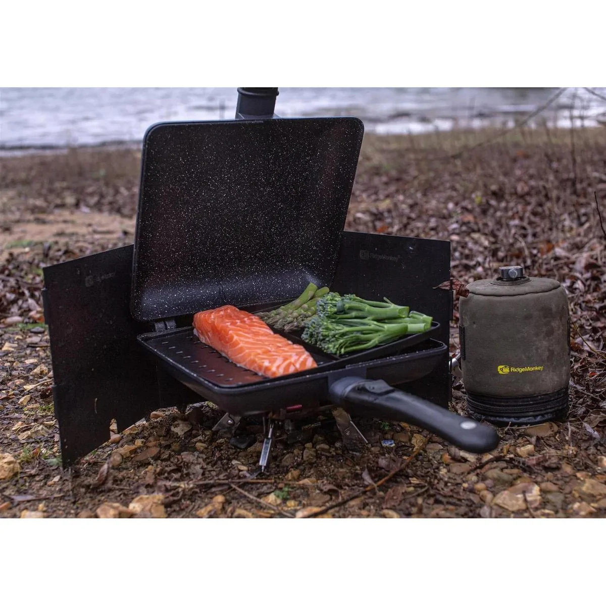 Ridgemonkey Cooking Pan Connect Combi & Steamer XXL Granite Fishing Camping - Image 4