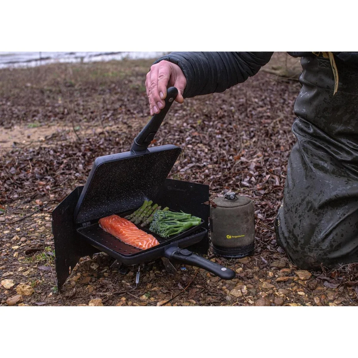Ridgemonkey Cooking Pan Connect Combi & Steamer XXL Granite Fishing Camping - Image 9