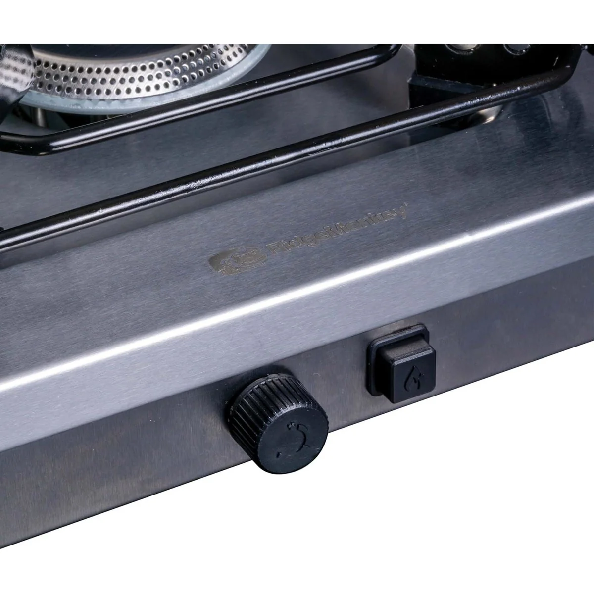 RidgeMonkey Grilla CookStation Single Hob Stainless Steel Gas Stove + Side Table - Image 2