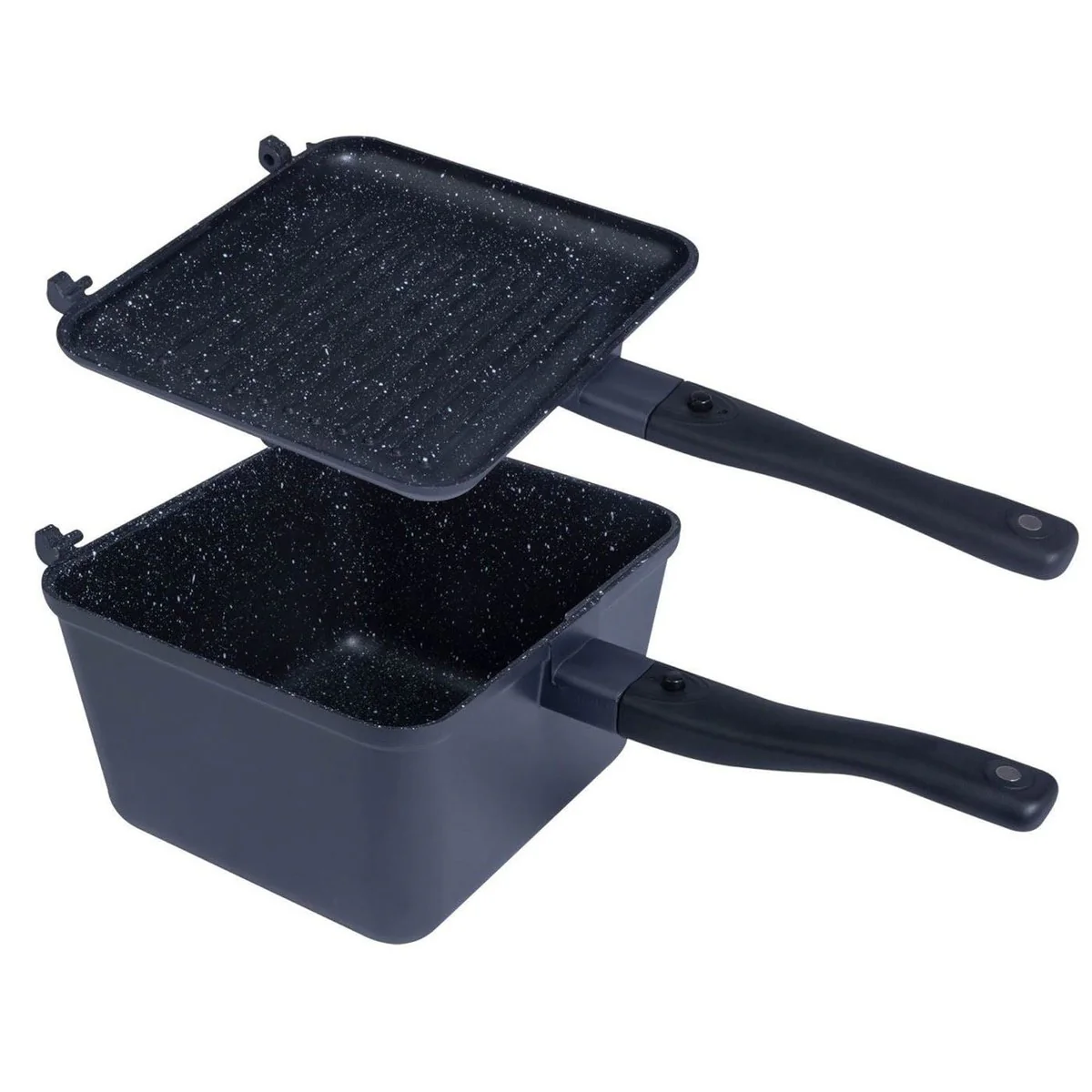 Ridgemonkey XL Connect Deep Pan & Griddle Granite Edition Fishing Camping Cook - Image 3