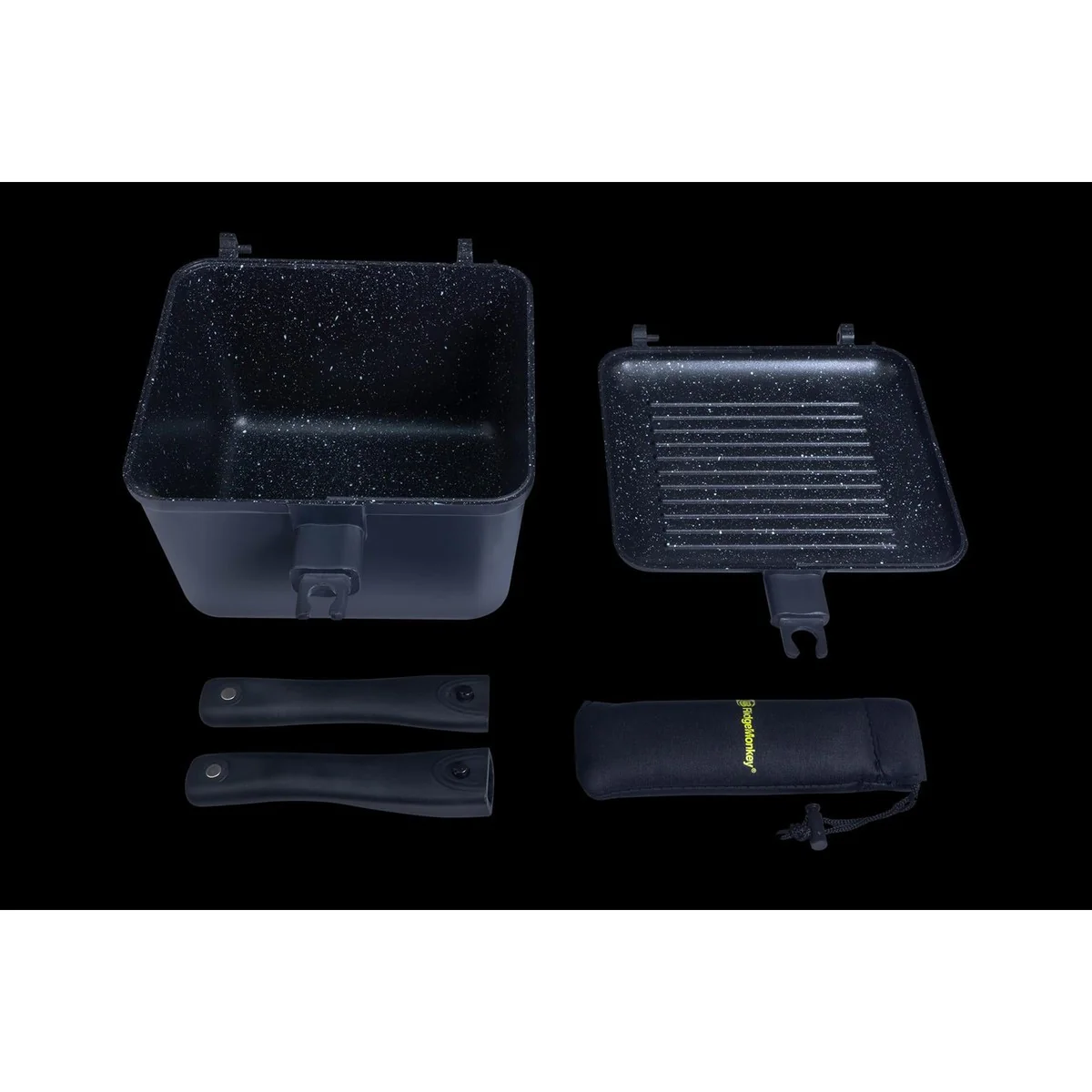 Ridgemonkey XL Connect Deep Pan & Griddle Granite Edition Fishing Camping Cook - Image 7