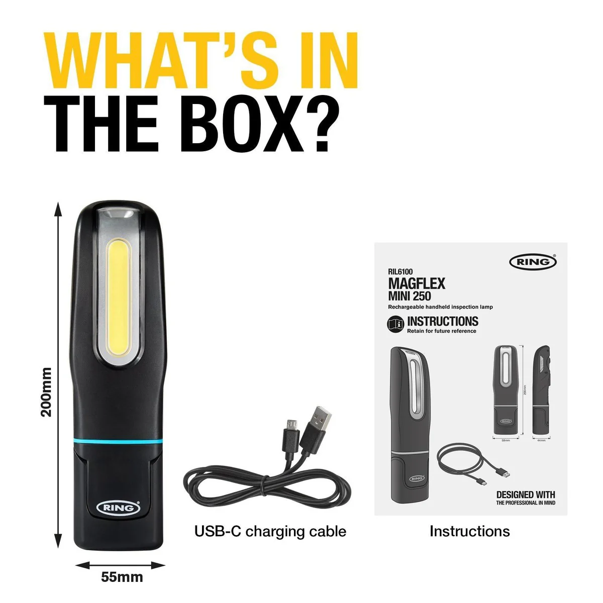 Ring MAGFLEX MINI250 Rechargeable Inspection Lamp - Image 10