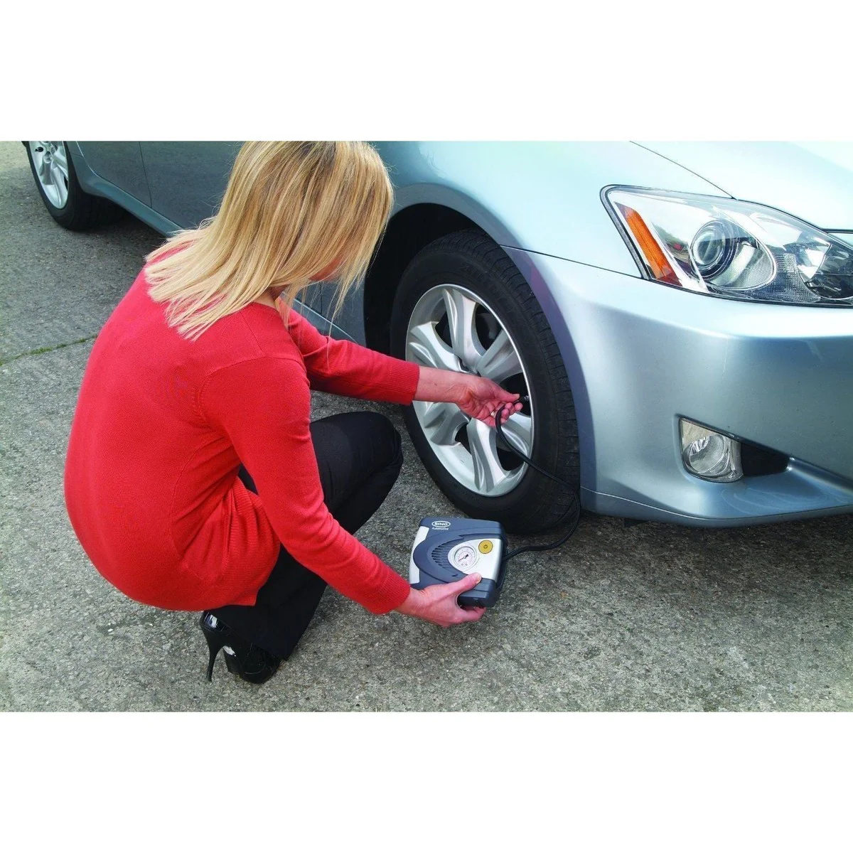 New Ring Rac610 12V Analogue Air Compressor Wheel Tyre Inflator Pump Psi & Bar - Image 3