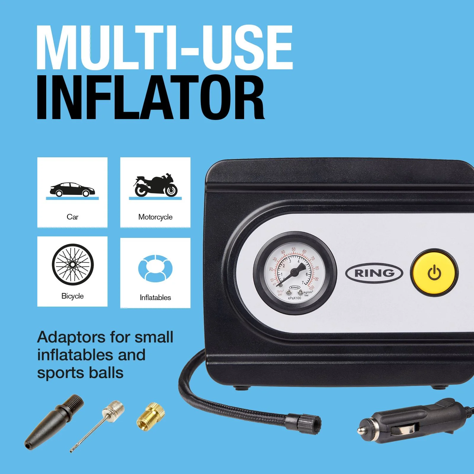 Ring RAC611 TYREinflate 10 Analogue Tyre Inflator - Image 6