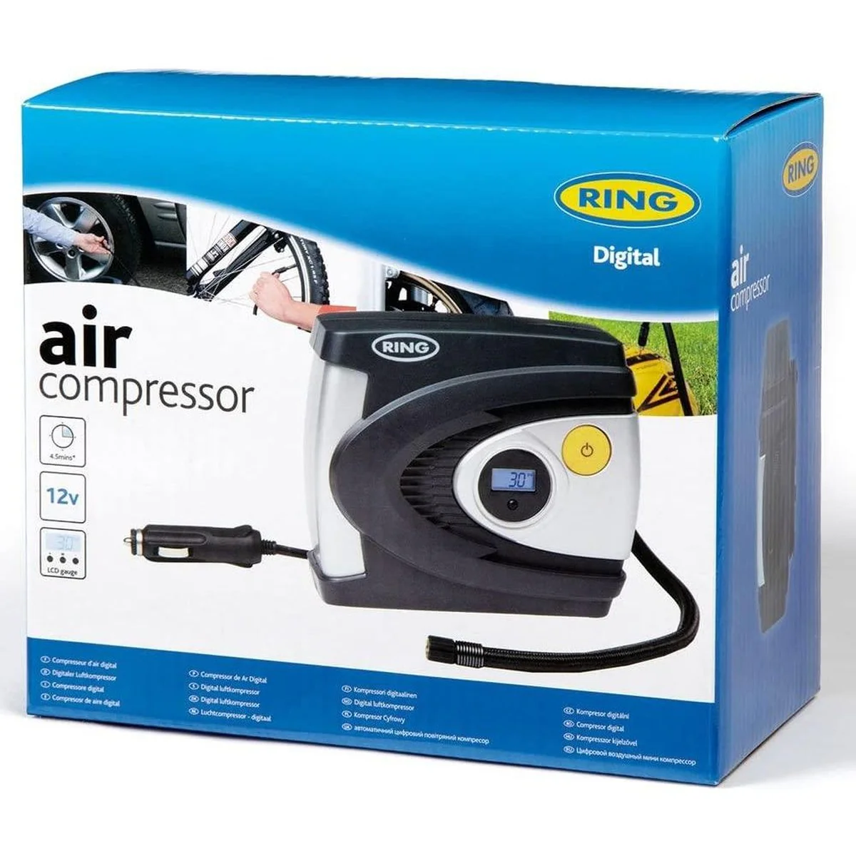 Ring RAC615 12v Car Tyre Digital Air Compressor Inflator Electric Pump 12V - Image 3