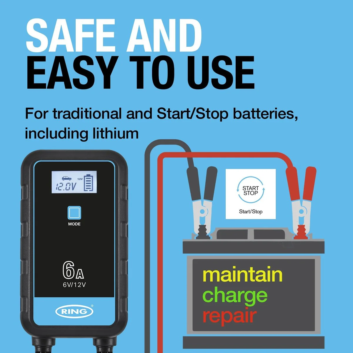 Ring RSC906T SMARTCHARGE 6 Charger & Maintainer - Image 8