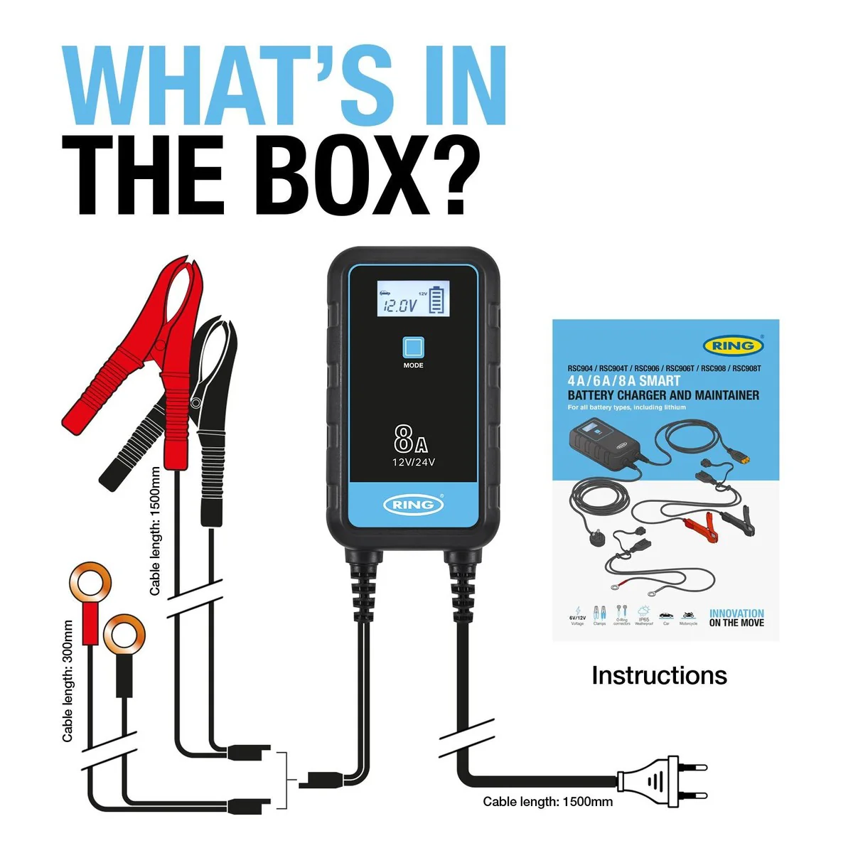 Ring RSC908T SMARTCHARGE 8 Charger & Maintainer - Image 10