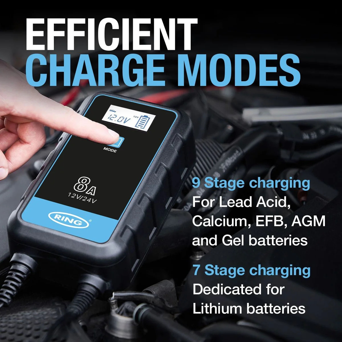 Ring RSC908T SMARTCHARGE 8 Charger & Maintainer - Image 16