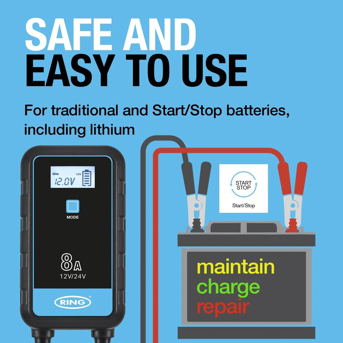 Ring RSC908T SMARTCHARGE 8 Charger & Maintainer - Image 17