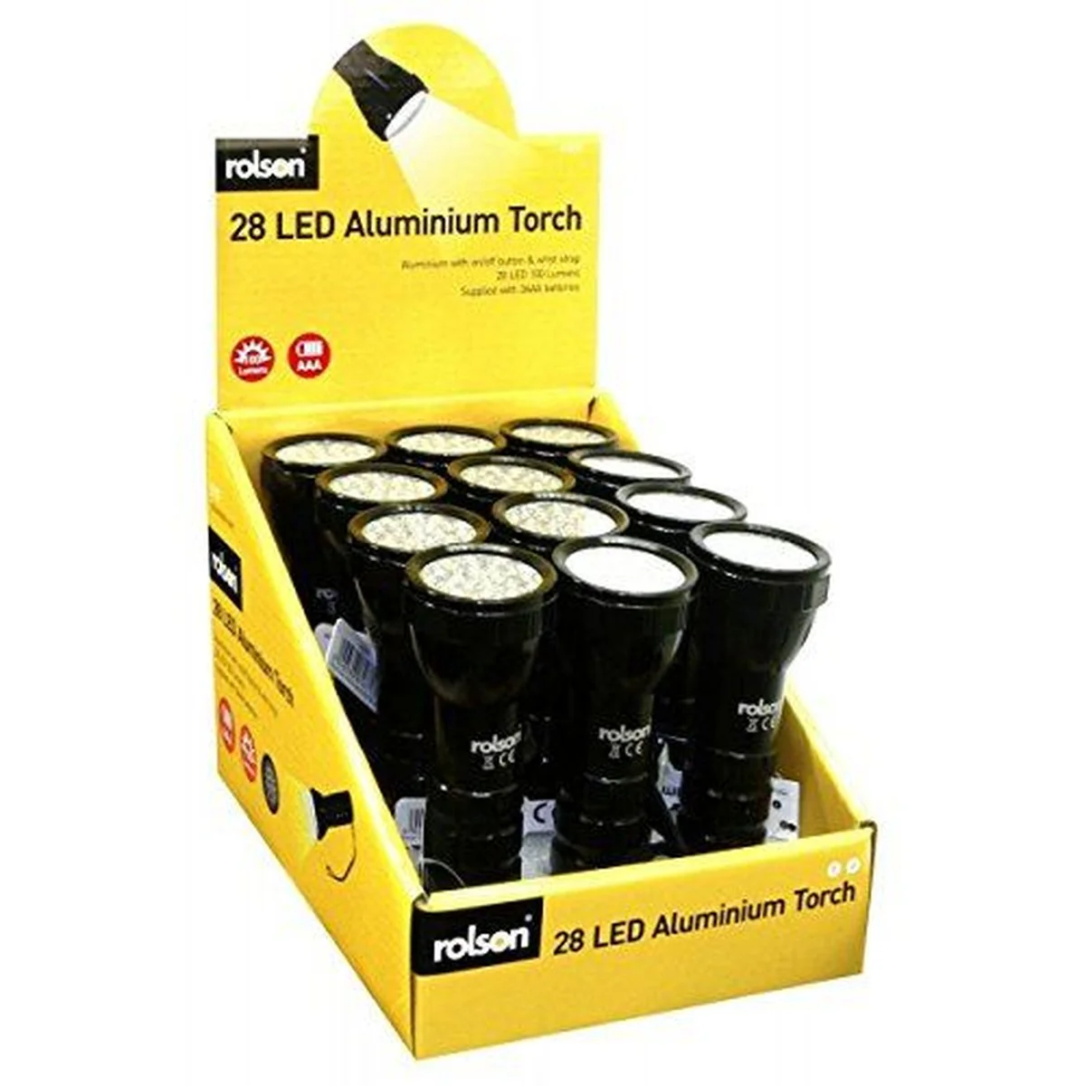 Rolson 28 Led Aluminium Torch 61671 - Image 3