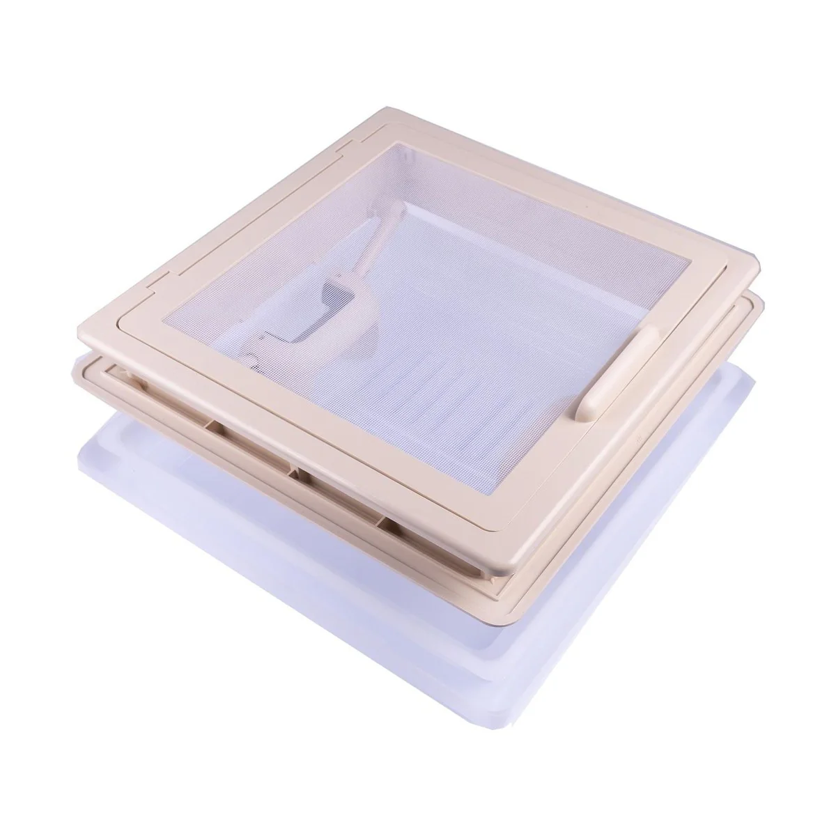 Roof Vent Sky Light Caravan Motorhome 280 x 280mm Flynet Beige MPK Rooflight - Image 4