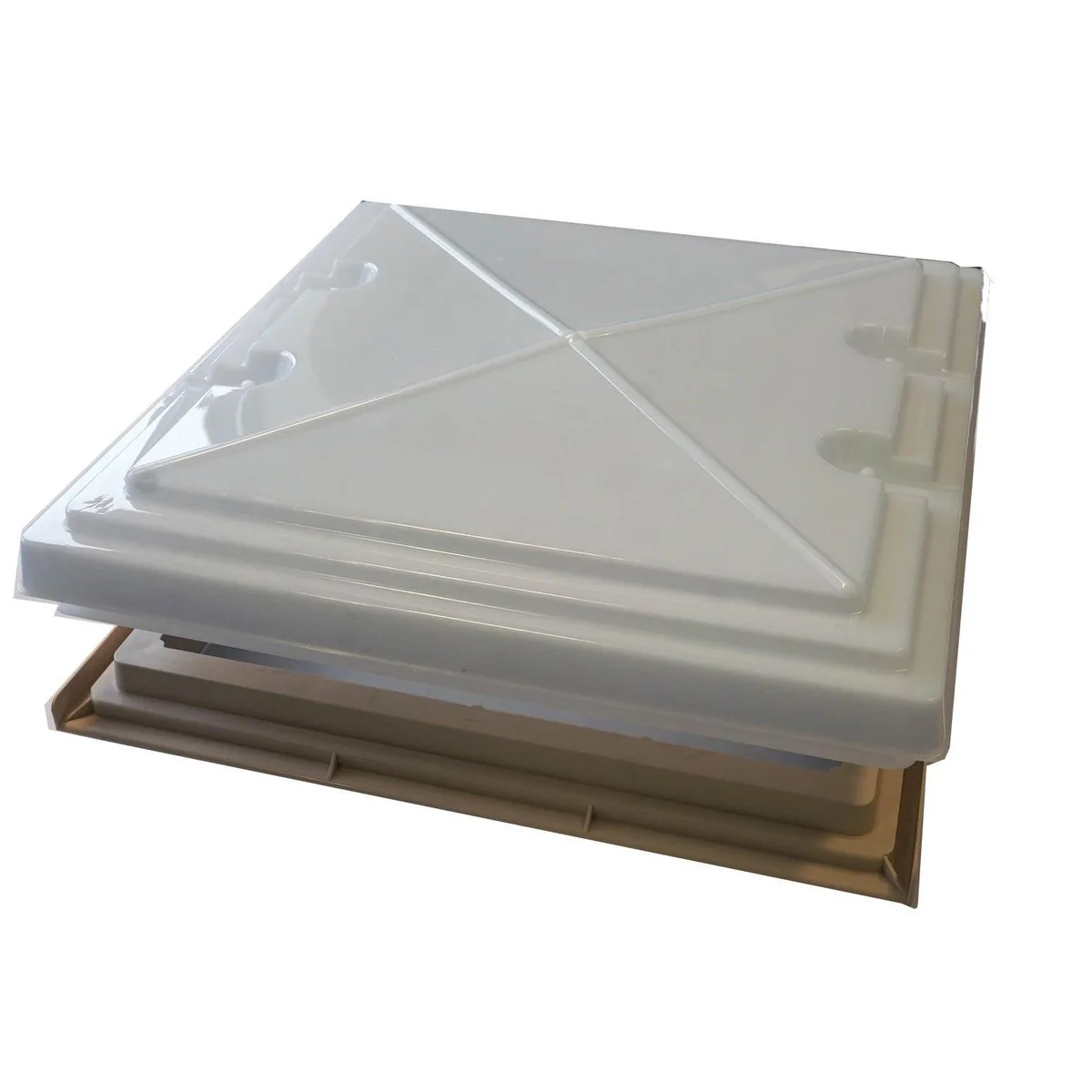 Roof Vent Sky Light Caravan Motorhome 400 x 400mm Flynet Beige MPK Rooflight - Image 4