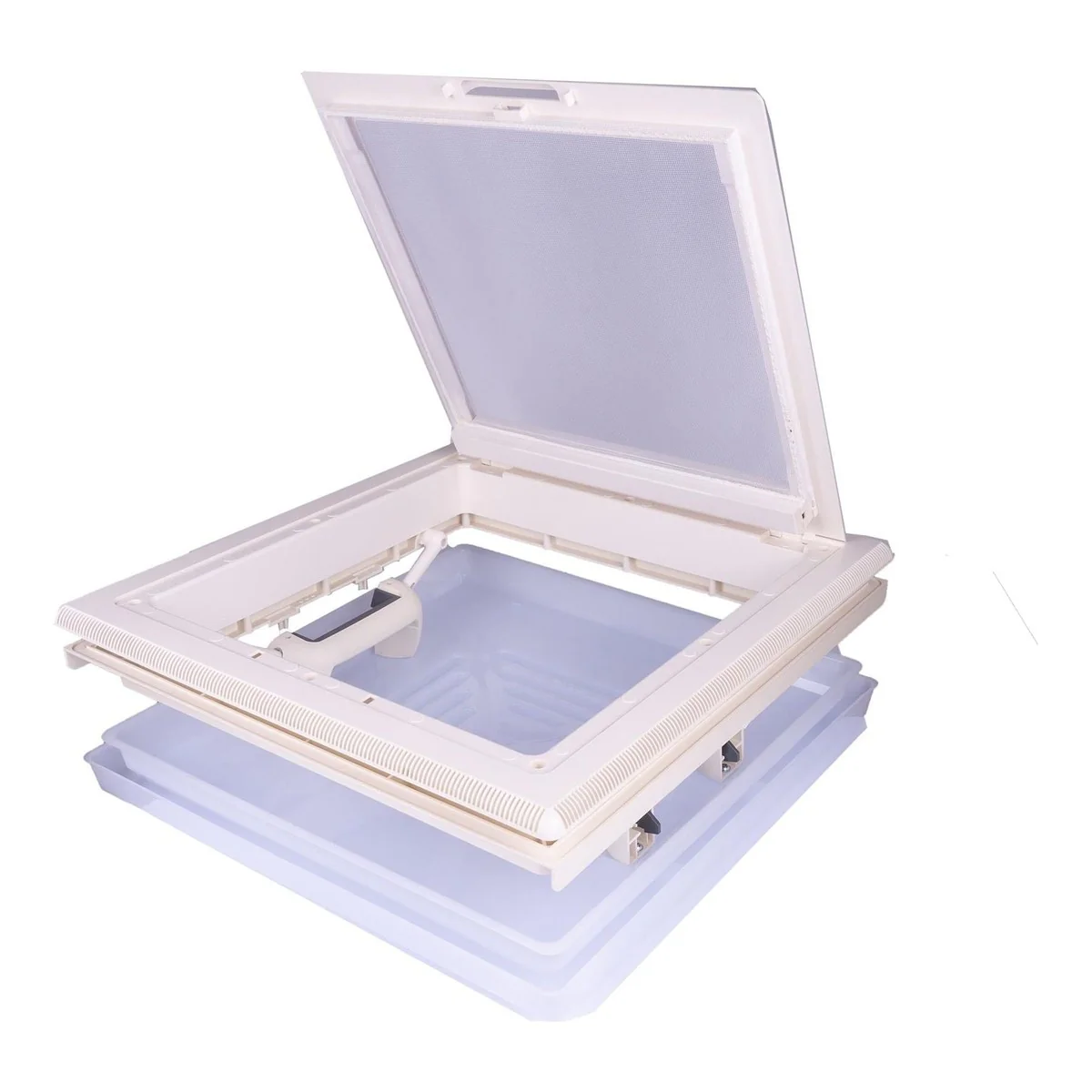 Roof Vent Sky Light Caravan Motorhome 400 x 400mm Flynet White MPK Rooflight - Image 3