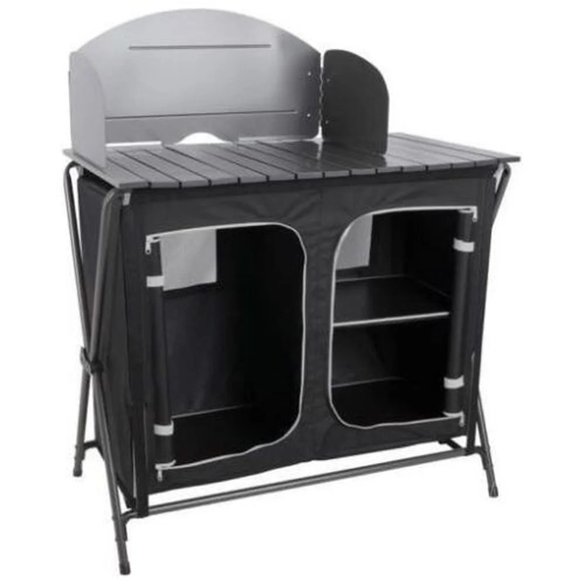 Royal Camping Easy Up Kitchen Storage Unit with Windshield