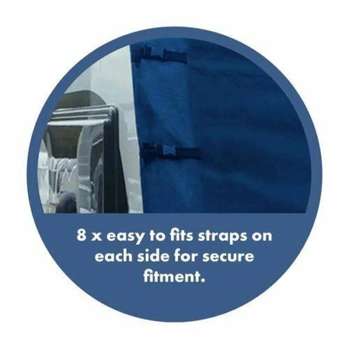 Royal Premium Caravan Front Towing Cover Protector Universal With Led Lights - Image 3